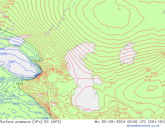 Luchtdruk (Grond) EC (AIFS) ma 30.09.2024 00 UTC