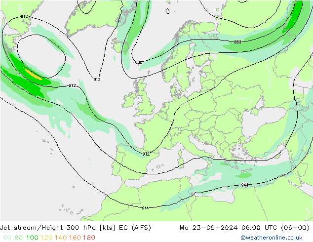 Polarjet EC (AIFS) Mo 23.09.2024 06 UTC