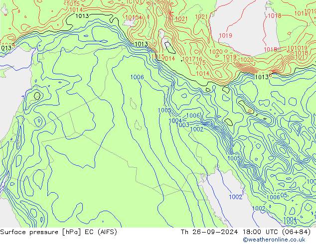 Surface pressure EC (AIFS) Th 26.09.2024 18 UTC