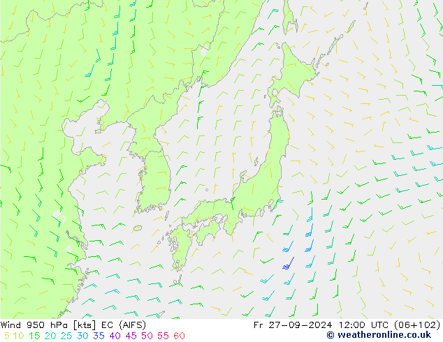  950 hPa EC (AIFS)  27.09.2024 12 UTC