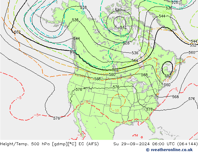 Height/Temp. 500 hPa EC (AIFS) Dom 29.09.2024 06 UTC