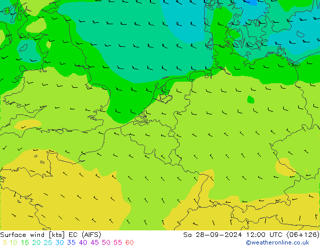  10 m EC (AIFS)  28.09.2024 12 UTC