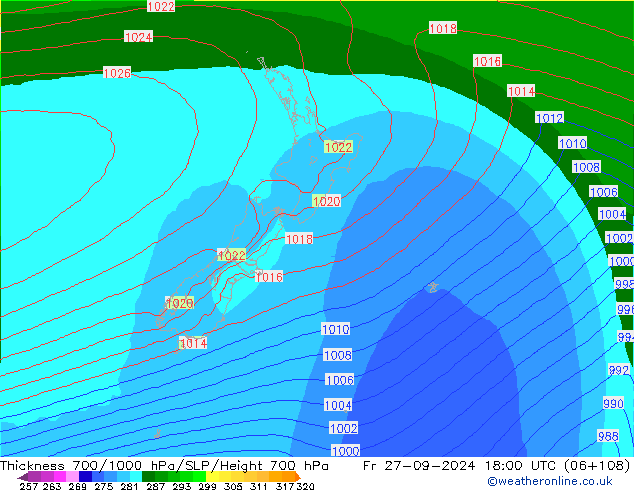 Thck 700-1000 hPa EC (AIFS) Fr 27.09.2024 18 UTC