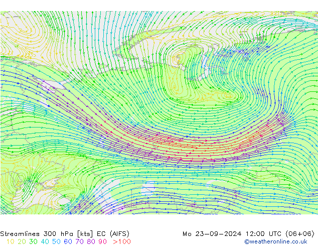  300 hPa EC (AIFS)  23.09.2024 12 UTC