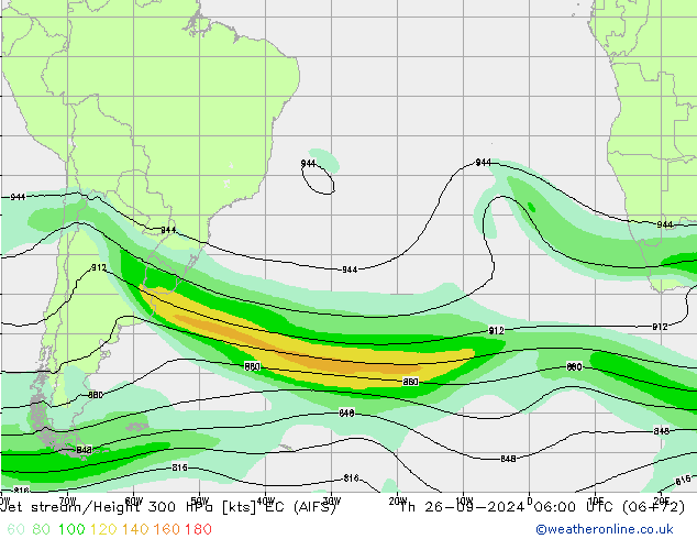 Courant-jet EC (AIFS) jeu 26.09.2024 06 UTC