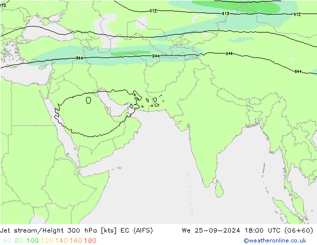 джет EC (AIFS) ср 25.09.2024 18 UTC