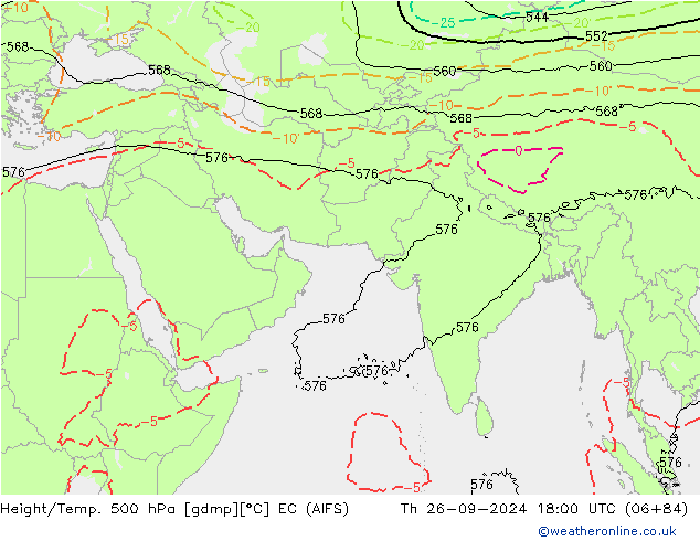 Height/Temp. 500 hPa EC (AIFS)  26.09.2024 18 UTC