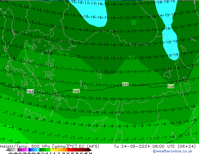 Height/Temp. 500 hPa EC (AIFS) mar 24.09.2024 06 UTC