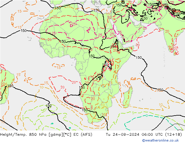 Height/Temp. 850 hPa EC (AIFS) Tu 24.09.2024 06 UTC