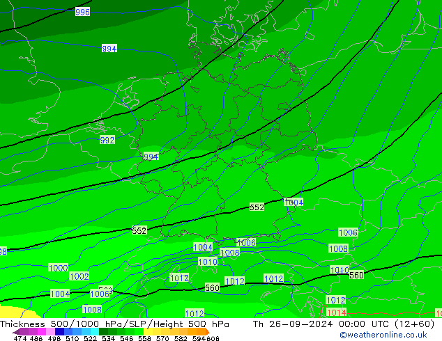 Thck 500-1000гПа EC (AIFS) чт 26.09.2024 00 UTC