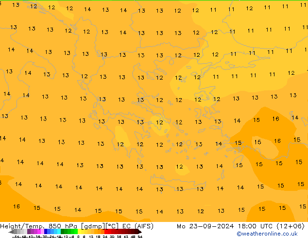 Height/Temp. 850 hPa EC (AIFS)  23.09.2024 18 UTC