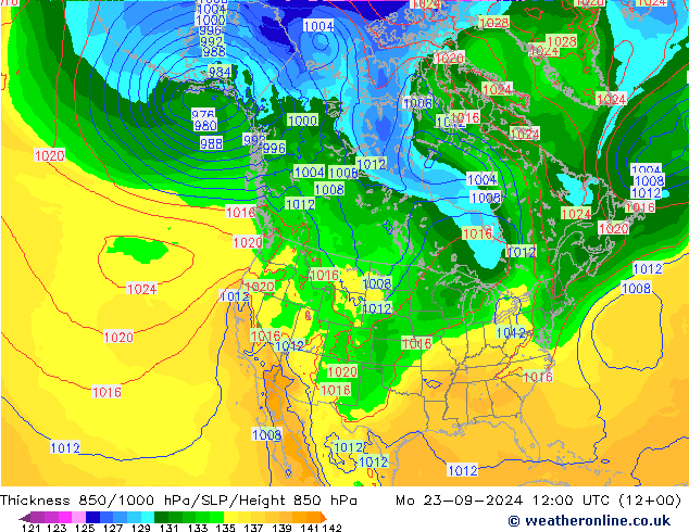 Schichtdicke 850-1000 hPa EC (AIFS) Mo 23.09.2024 12 UTC