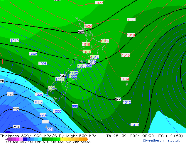 Thck 500-1000hPa EC (AIFS) gio 26.09.2024 00 UTC