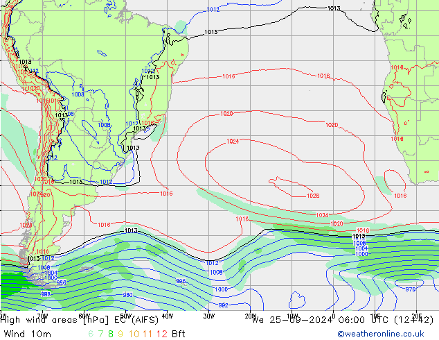 Sturmfelder EC (AIFS) Mi 25.09.2024 06 UTC