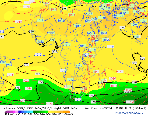 Thck 500-1000hPa EC (AIFS) St 25.09.2024 18 UTC