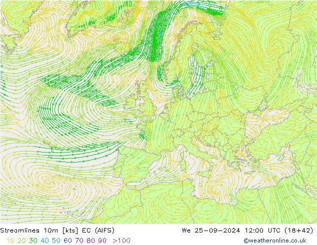  10m EC (AIFS)  25.09.2024 12 UTC