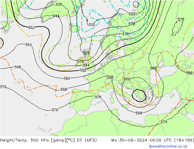 Height/Temp. 500 hPa EC (AIFS)  30.09.2024 06 UTC