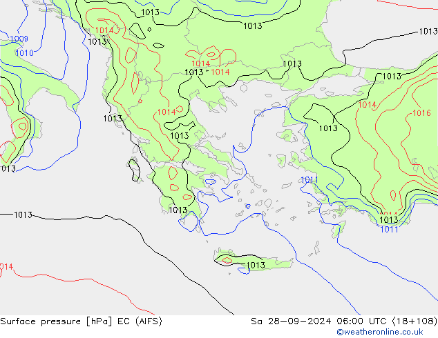 pressão do solo EC (AIFS) Sáb 28.09.2024 06 UTC