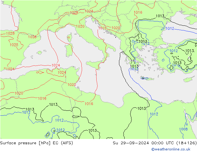 Bodendruck EC (AIFS) So 29.09.2024 00 UTC