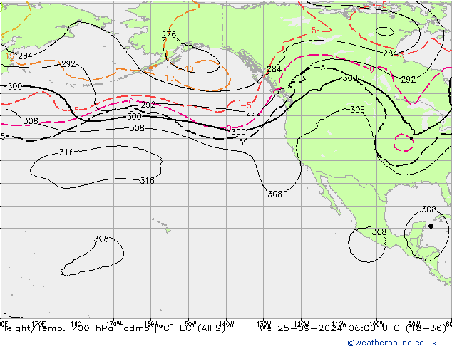 Height/Temp. 700 hPa EC (AIFS) We 25.09.2024 06 UTC