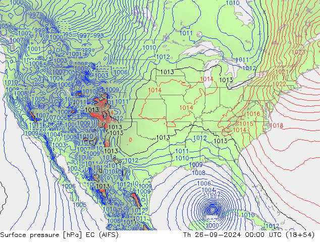 Surface pressure EC (AIFS) Th 26.09.2024 00 UTC