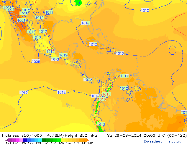 Thck 850-1000 hPa EC (AIFS) Dom 29.09.2024 00 UTC