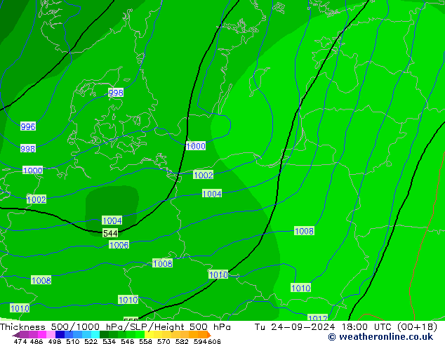 Thck 500-1000hPa EC (AIFS)  24.09.2024 18 UTC