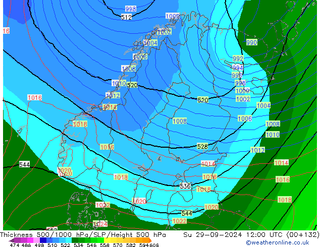 Thck 500-1000hPa EC (AIFS) dim 29.09.2024 12 UTC