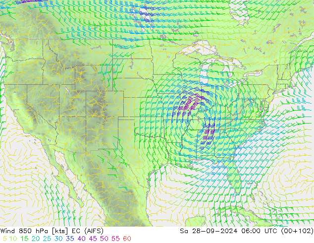  850 hPa EC (AIFS)  28.09.2024 06 UTC