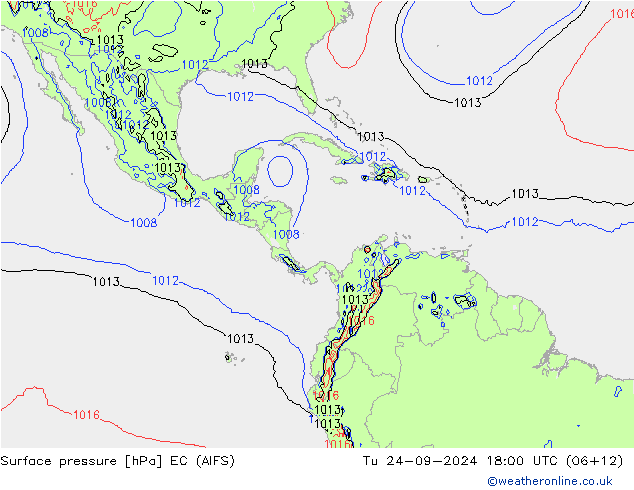 pressão do solo EC (AIFS) Ter 24.09.2024 18 UTC