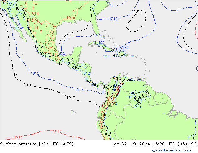 Bodendruck EC (AIFS) Mi 02.10.2024 06 UTC