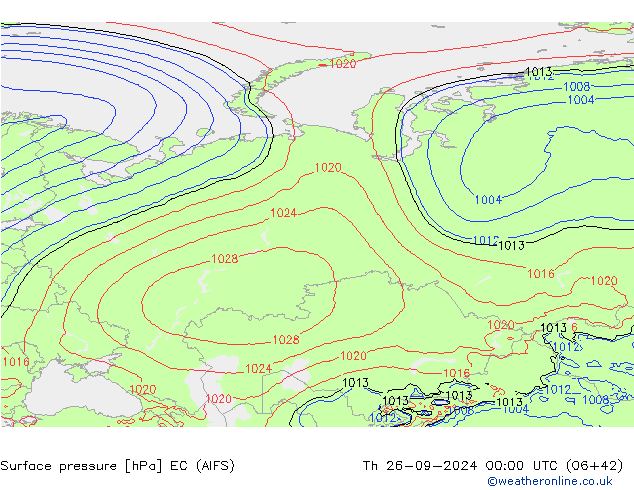 Surface pressure EC (AIFS) Th 26.09.2024 00 UTC