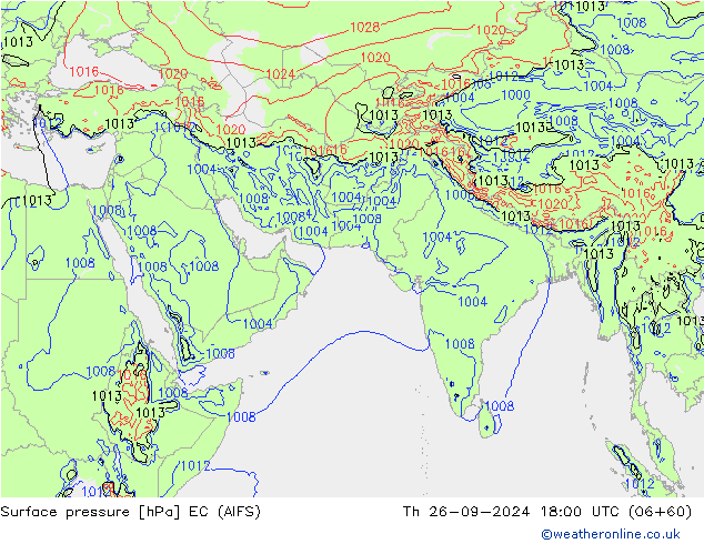 Surface pressure EC (AIFS) Th 26.09.2024 18 UTC