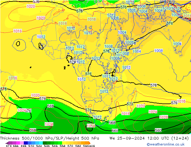 Thck 500-1000hPa EC (AIFS) Qua 25.09.2024 12 UTC