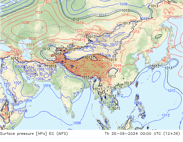 Surface pressure EC (AIFS) Th 26.09.2024 00 UTC