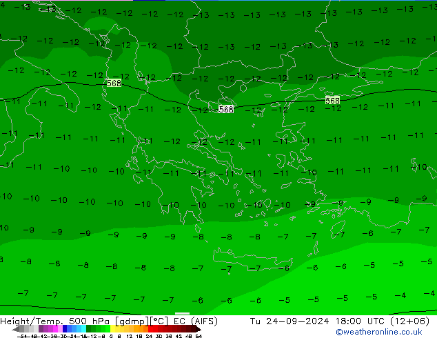 Height/Temp. 500 hPa EC (AIFS) mar 24.09.2024 18 UTC