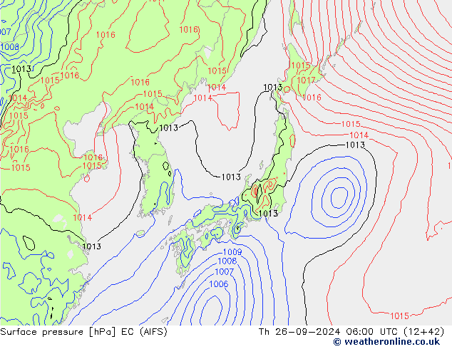 Surface pressure EC (AIFS) Th 26.09.2024 06 UTC