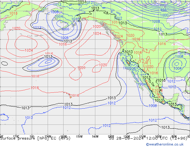 pressão do solo EC (AIFS) Sáb 28.09.2024 12 UTC