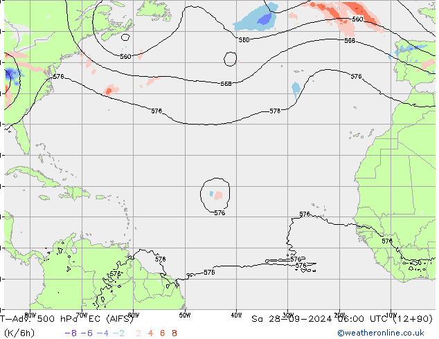 T-Adv. 500 hPa EC (AIFS) za 28.09.2024 06 UTC