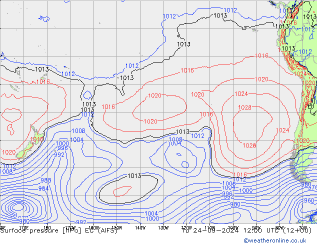 pressão do solo EC (AIFS) Ter 24.09.2024 12 UTC