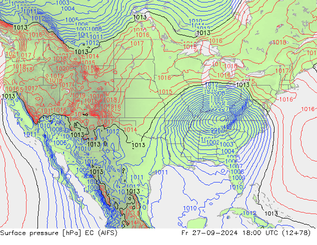 pression de l'air EC (AIFS) ven 27.09.2024 18 UTC