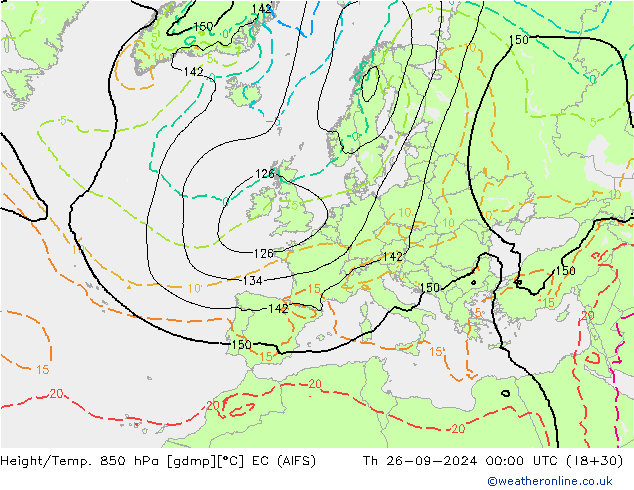 Height/Temp. 850 hPa EC (AIFS) Do 26.09.2024 00 UTC