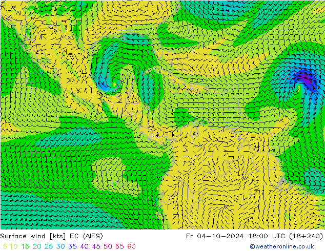  10 m EC (AIFS)  04.10.2024 18 UTC