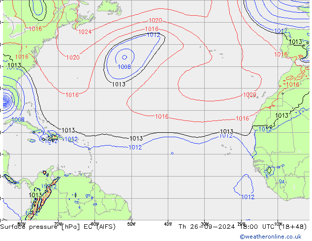 pression de l'air EC (AIFS) jeu 26.09.2024 18 UTC