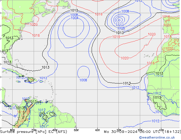 pressão do solo EC (AIFS) Seg 30.09.2024 06 UTC