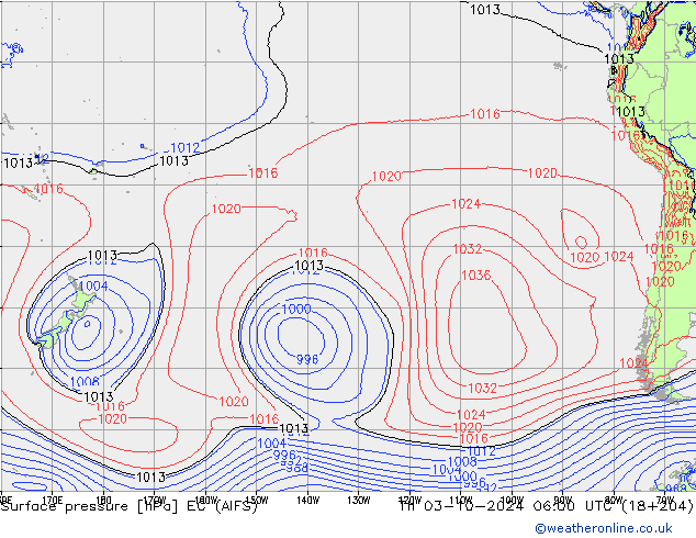 pressão do solo EC (AIFS) Qui 03.10.2024 06 UTC