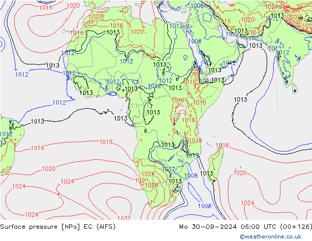 Luchtdruk (Grond) EC (AIFS) ma 30.09.2024 06 UTC