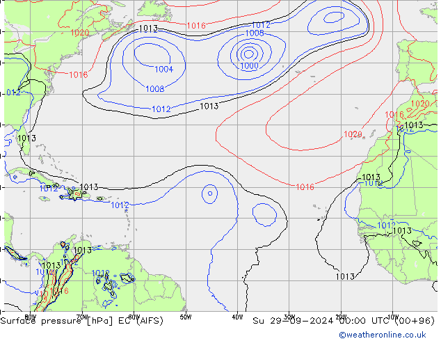 ciśnienie EC (AIFS) nie. 29.09.2024 00 UTC