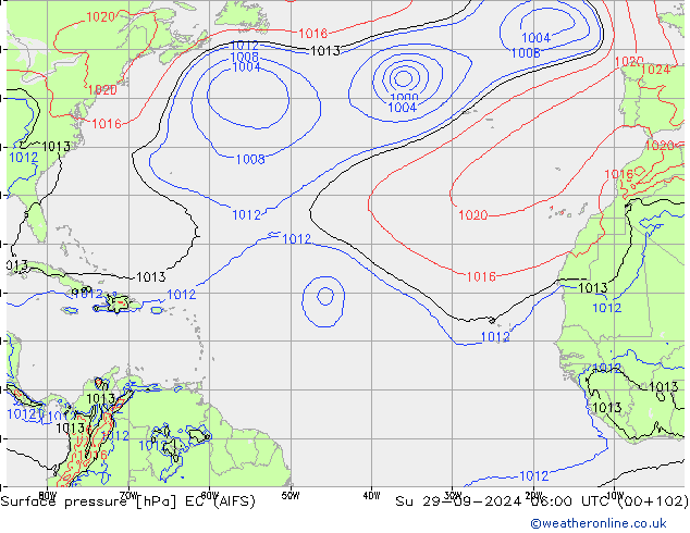 Luchtdruk (Grond) EC (AIFS) zo 29.09.2024 06 UTC