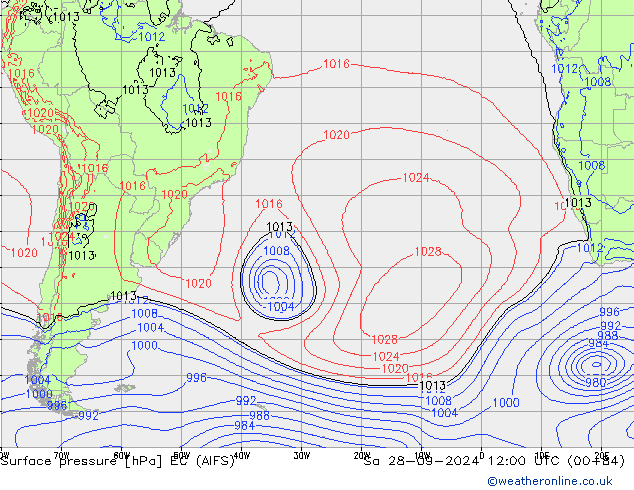 Luchtdruk (Grond) EC (AIFS) za 28.09.2024 12 UTC